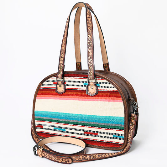 ADBG1162 American Darling Saddle Blanket Tote -Tooled Leather Western Handbag