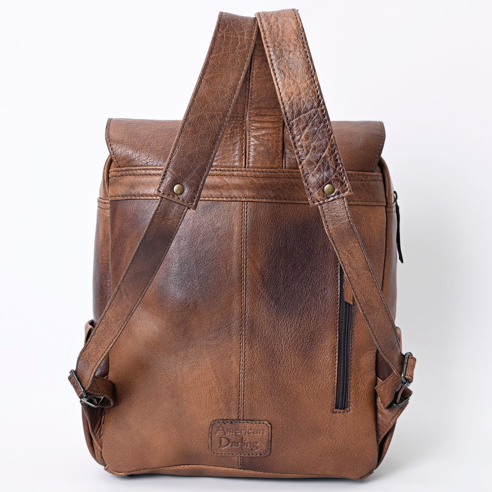 ADBG1165 American Darling Cowhide & Hand Tooled Leather Backpack | Western Travel Bag