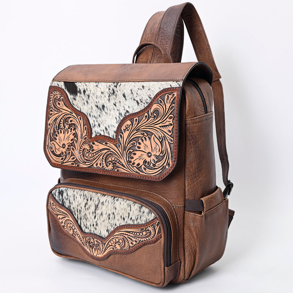 ADBG1165 American Darling Cowhide & Hand Tooled Leather Backpack | Western Travel Bag
