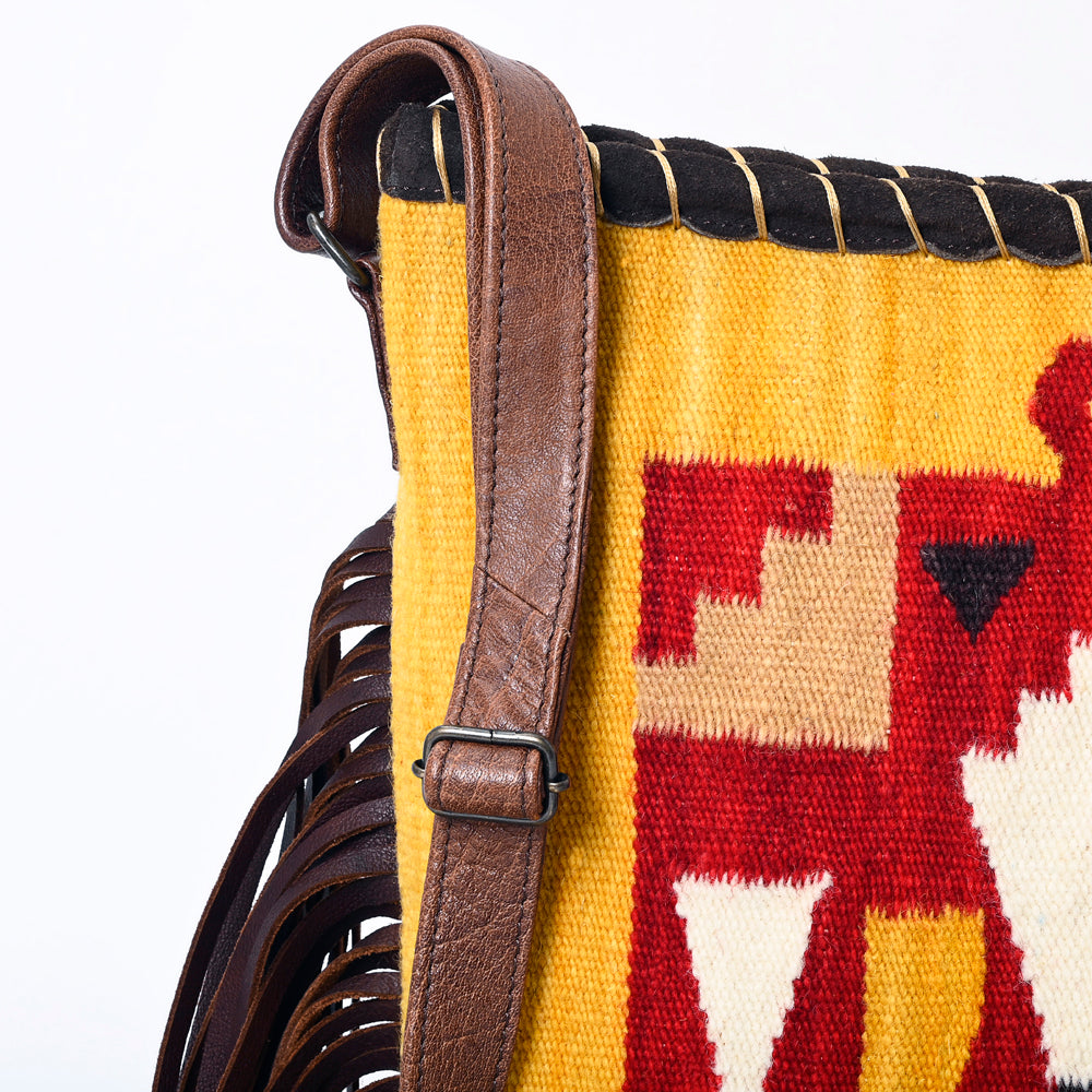 ADBG1167 American Darling Saddle Blanket Fringe Crossbody Bag