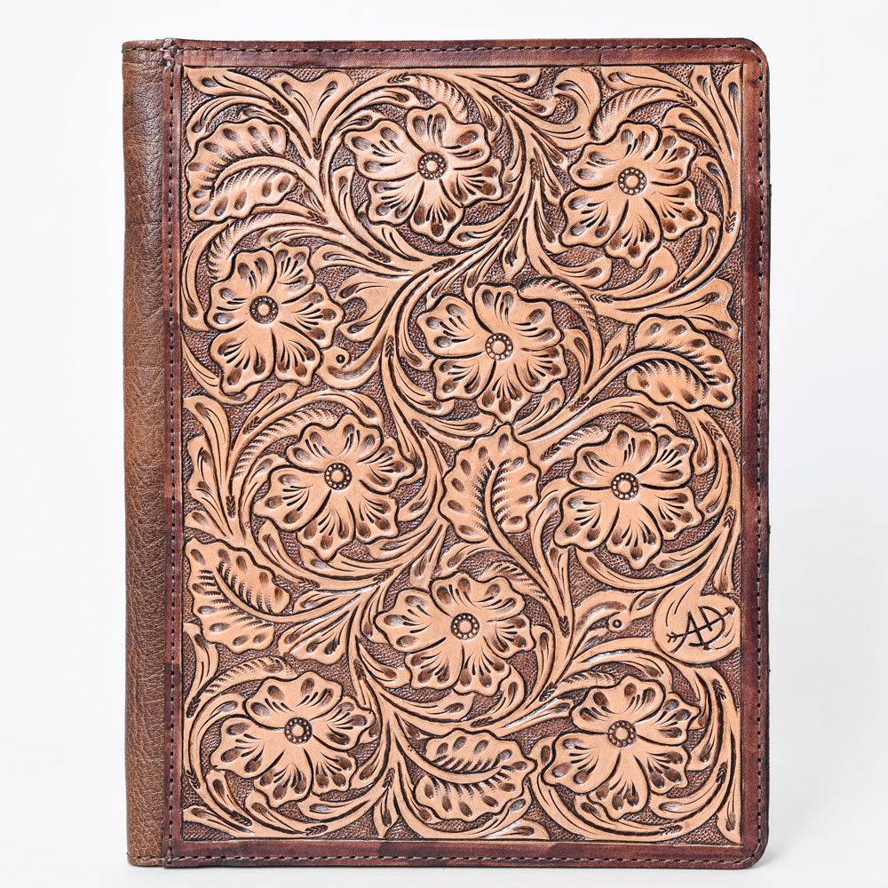 ADBG1169 American Darling  Handcrafted Tooled Leather Journal Case with Detailed Floral Pattern