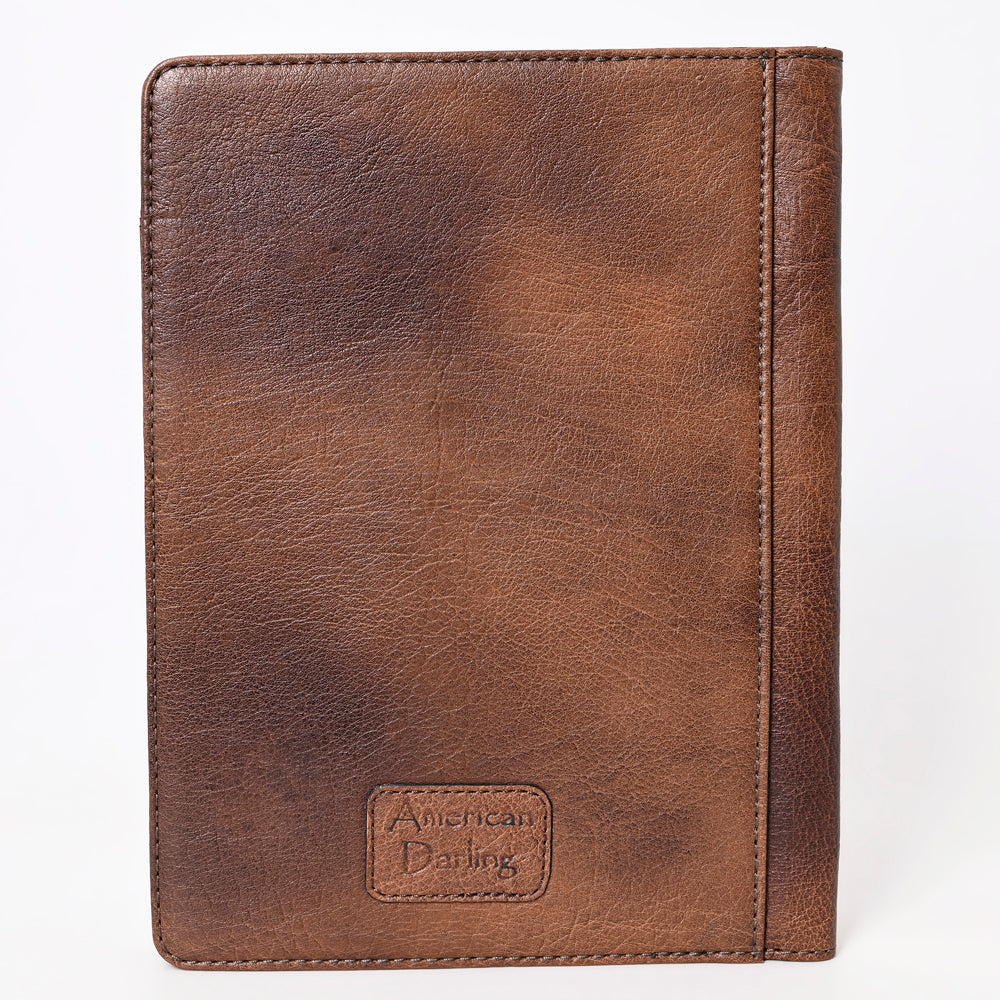 ADBG1169 American Darling  Handcrafted Tooled Leather Journal Case with Detailed Floral Pattern