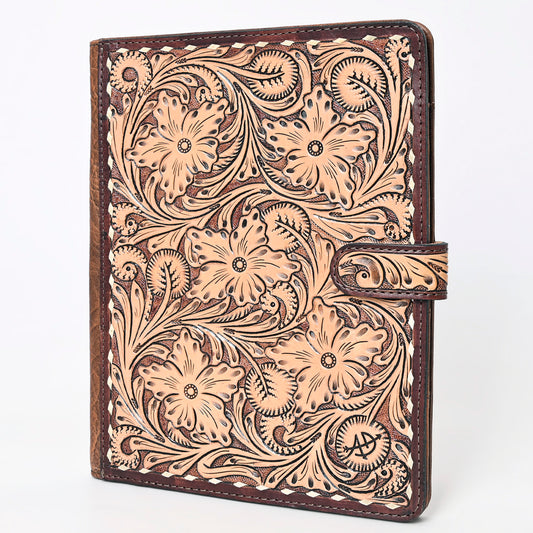 ADBG1170 American Darling Hand Tooled Leather Portfolio -Western Floral Sleeve