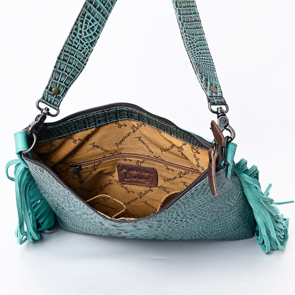 ADBG1175 American Darling Crocodile Embossed Hobo Bag | Western Fringe Purse
