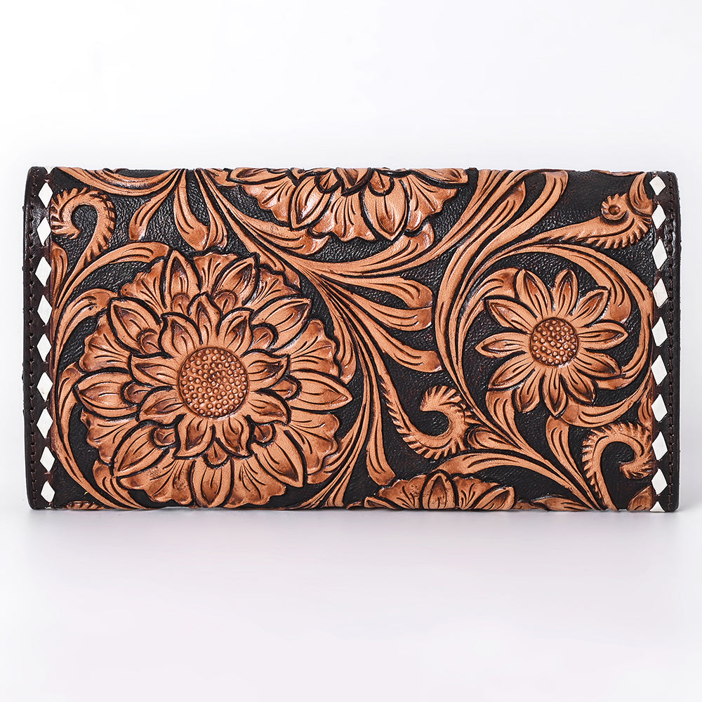 LC-ADBGA363 Wallet Hand Tooled Genuine Western Leather Women Bag