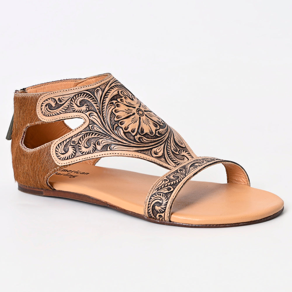 ADFT144B carved genuine leather sandal footwear flip flop