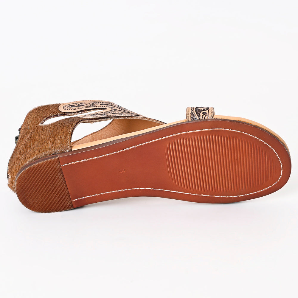 ADFT144B carved genuine leather sandal footwear flip flop