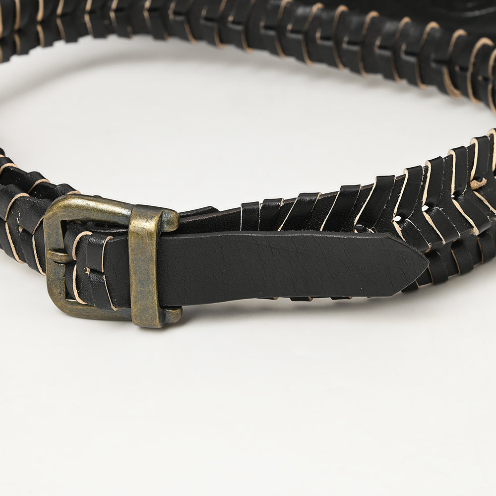 ADBGZ752B Black Hand Tooled Leather Wallet Bag - Western Floral Whipstitch Purse