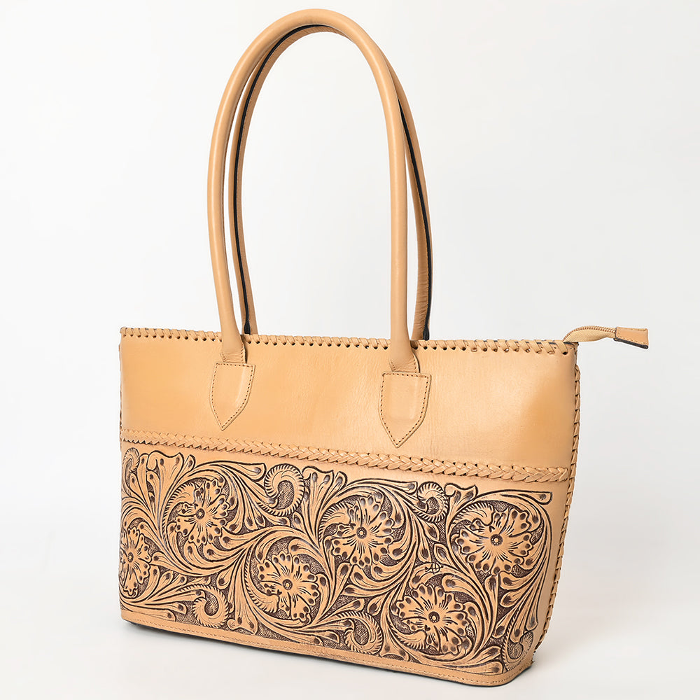 LC-ADBGZ756A Tote Hand Tooled Genuine Western Leather Women Bag