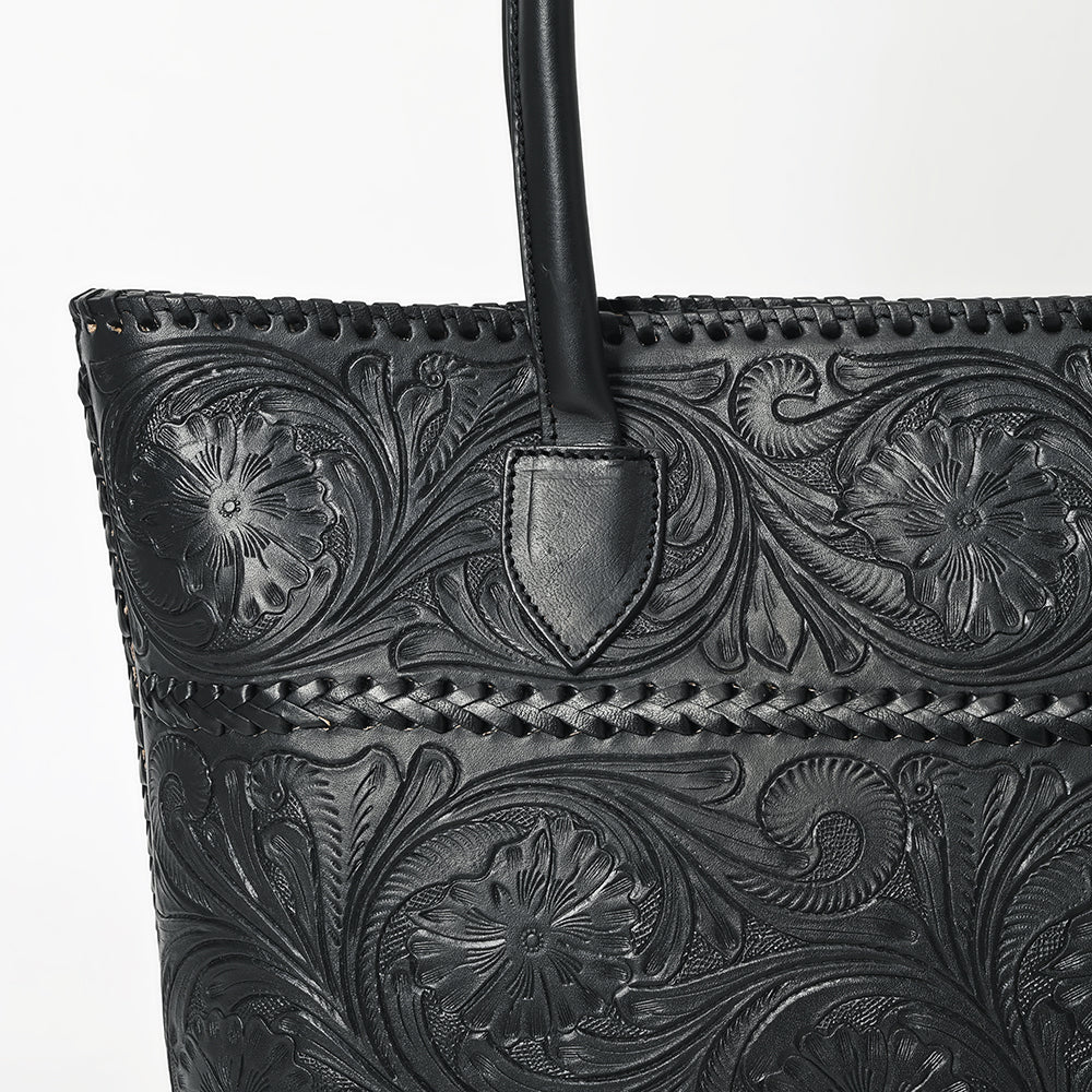 LC-ADBGZ756B Tote Hand Tooled Genuine Western Leather Women Bag