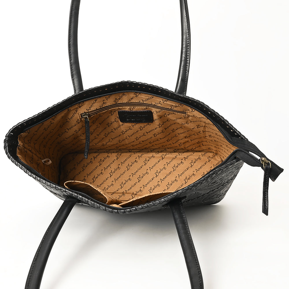 LC-ADBGZ756B Tote Hand Tooled Genuine Western Leather Women Bag