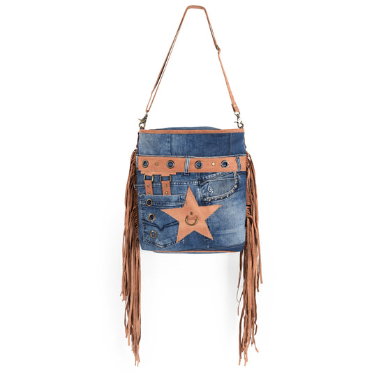 LC-KB534 Large Crossbody Upcycled Canvas Ladies Bag