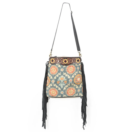 LC-KB566 Large Crossbody Upcycled Canvas Ladies Bag