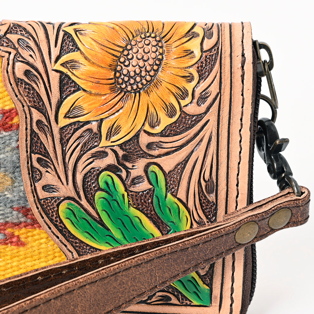 ADBG1189 American Darling Western Organizer Bag Hand Tooled Leather Saddle Blanket