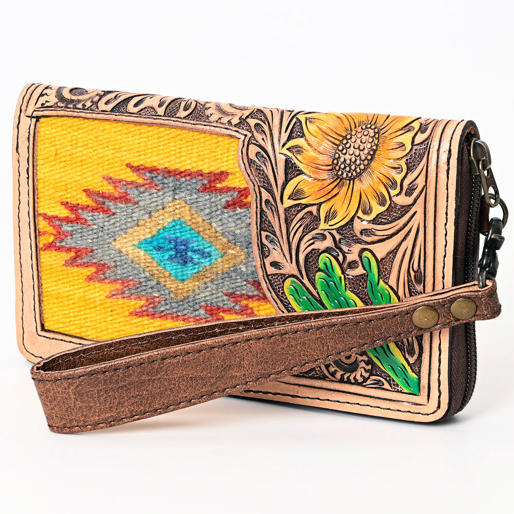 ADBG1189 American Darling Western Organizer Bag Hand Tooled Leather Saddle Blanket