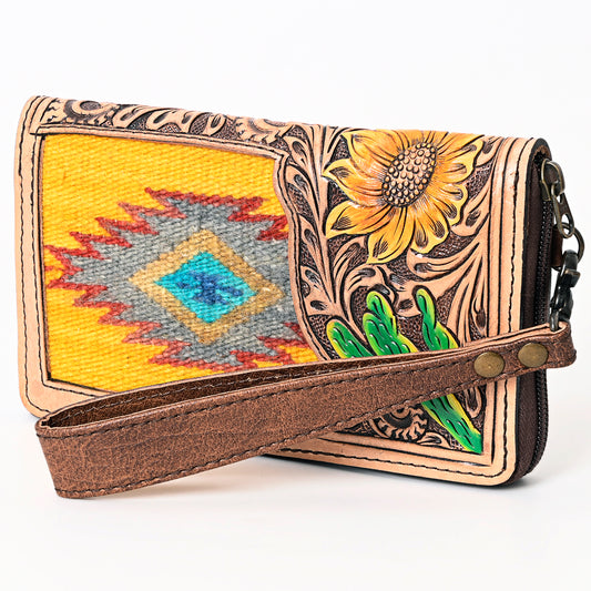ADBG1189 American Darling Western Organizer Bag Hand Tooled Leather Saddle Blanket