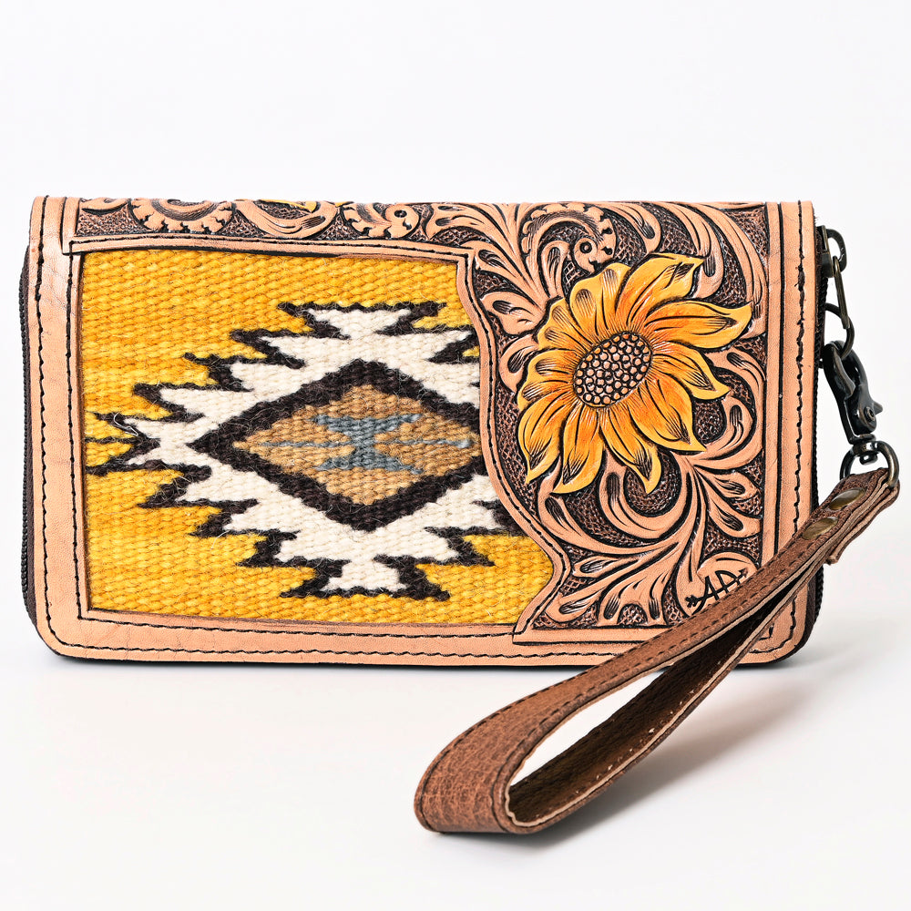 ADBG1189 American Darling Western Organizer Bag Hand Tooled Leather Saddle Blanket