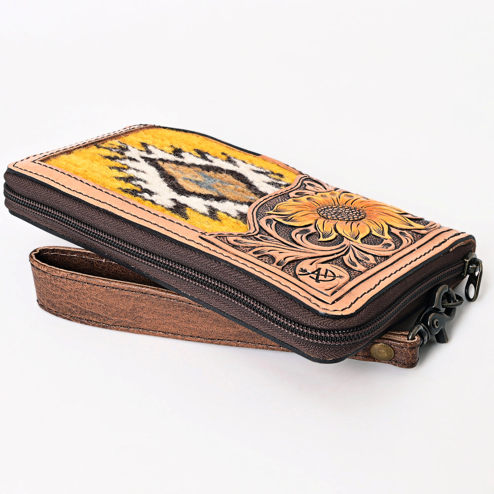 ADBG1189 American Darling Western Organizer Bag Hand Tooled Leather Saddle Blanket