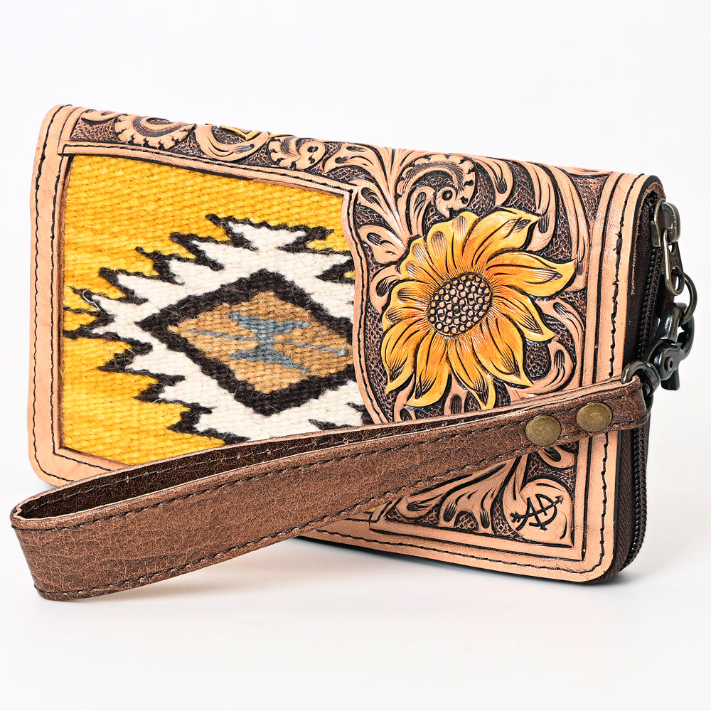 ADBG1189 American Darling Western Organizer Bag Hand Tooled Leather Saddle Blanket