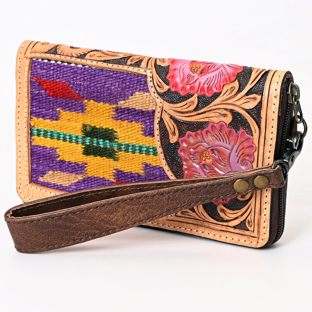 ADBG1189 American Darling Western Organizer Bag Hand Tooled Leather Saddle Blanket