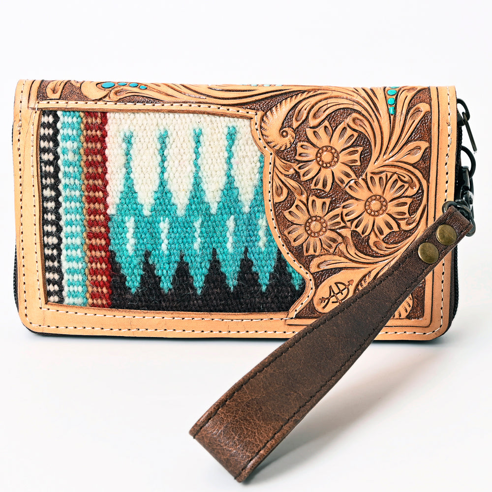 ADBG1189 American Darling Western Organizer Bag Hand Tooled Leather Saddle Blanket
