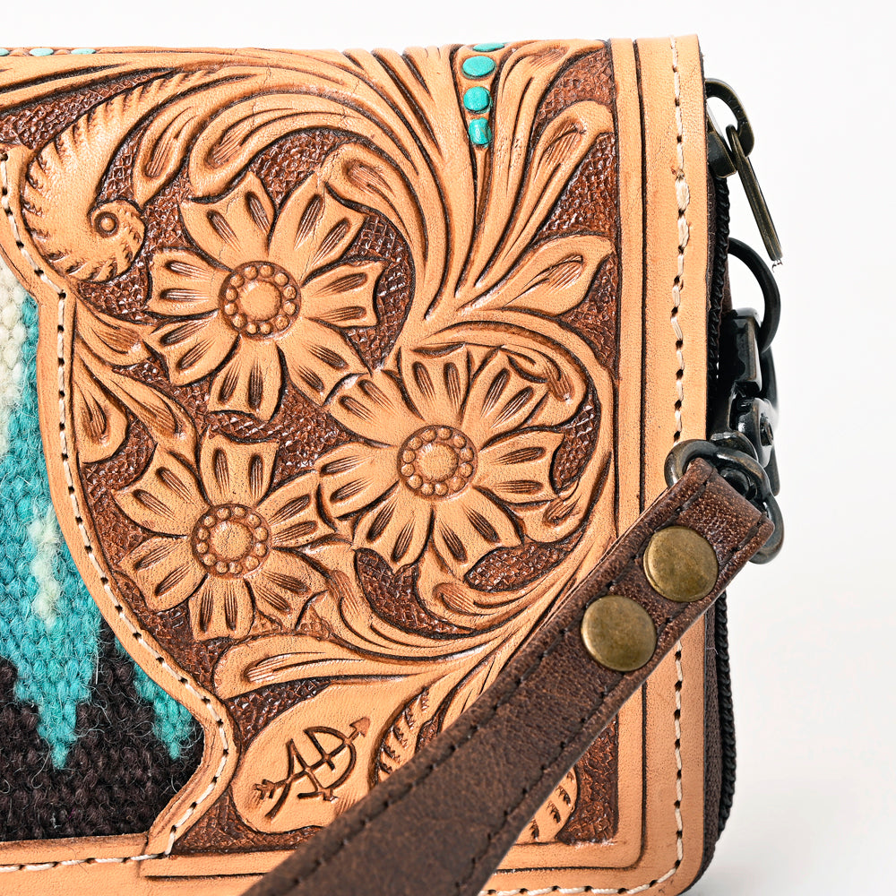 ADBG1189 American Darling Western Organizer Bag Hand Tooled Leather Saddle Blanket