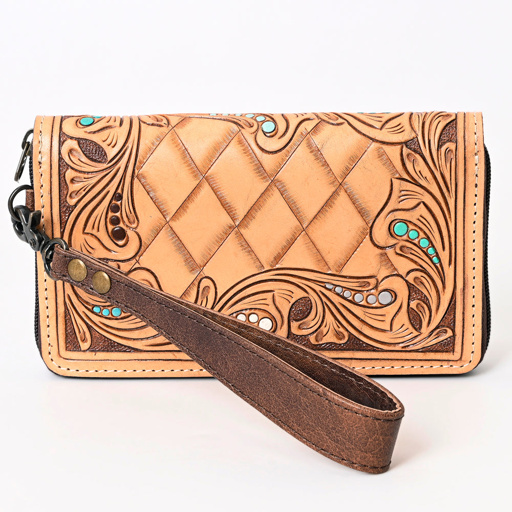 ADBG1189 American Darling Western Organizer Bag Hand Tooled Leather Saddle Blanket