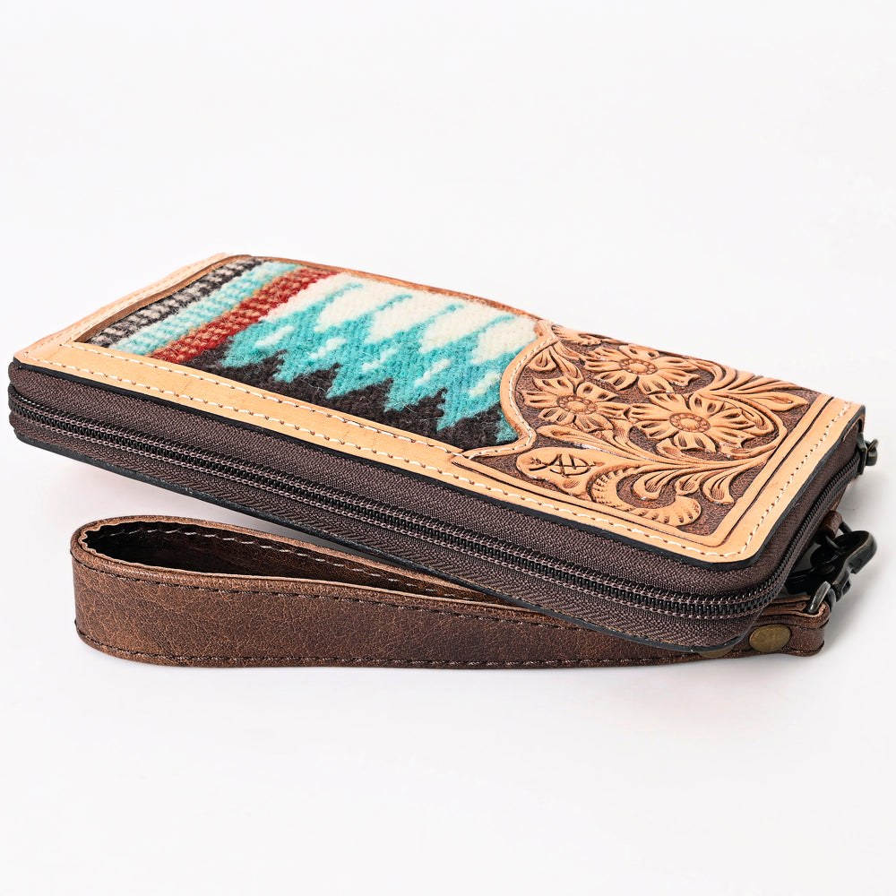 ADBG1189 American Darling Western Organizer Bag Hand Tooled Leather Saddle Blanket