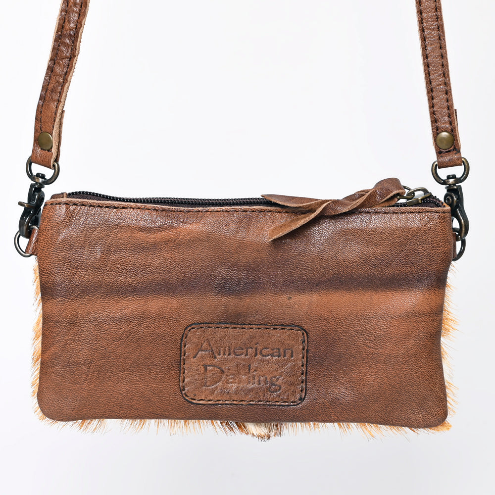 ADBGS142 Mini Crossbody - Hair-On Leather Fringe Bag with Removable Strap