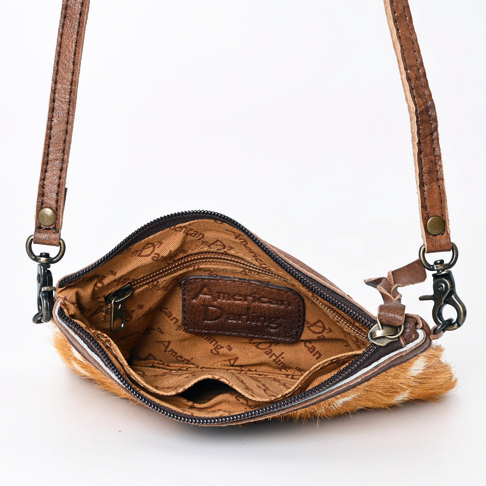ADBGS142 Mini Crossbody - Hair-On Leather Fringe Bag with Removable Strap