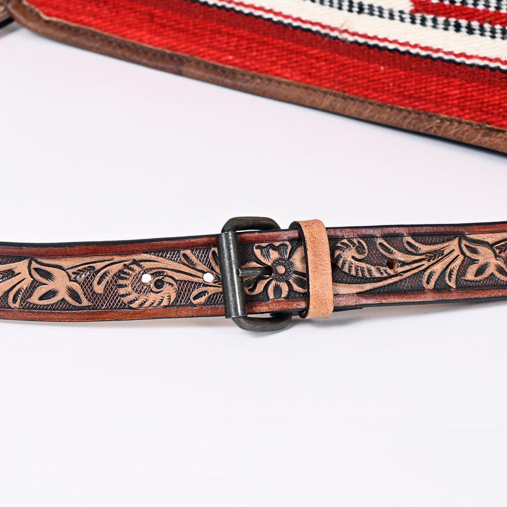 ADBG1033 American Darling Handwoven Saddle Blanket Tote Bag - Western Genuine Leather Purse