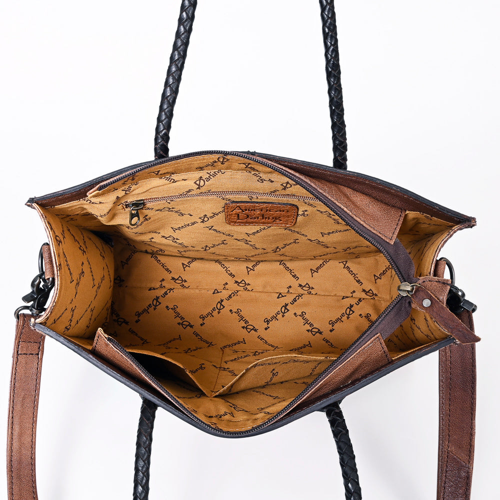 ADBG1158 American Darling Floral Tooled Leather Tote | Western Crossbody Bag