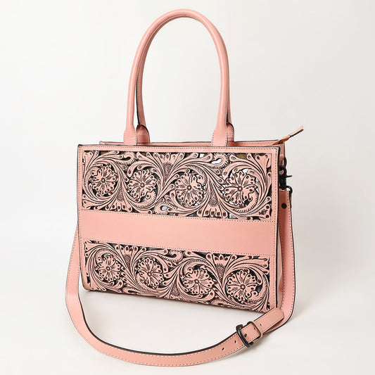 LC-ADBGZ762B Tote Hand Tooled Genuine Western Leather Women Bag