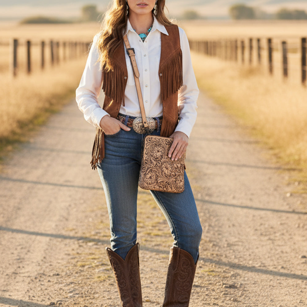 ADBGZ763A Crossbody Genuine Western Leather Women Bag