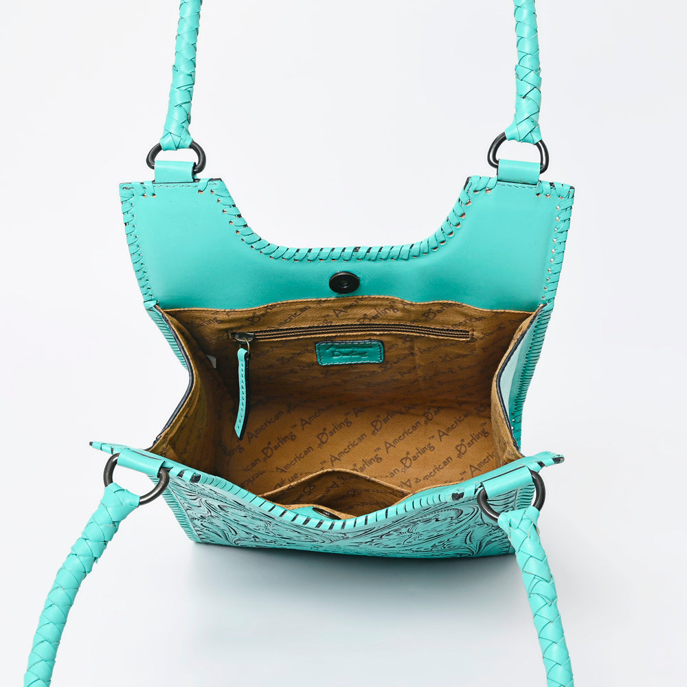 LC-ADBGZ767B Tote Hand Tooled Genuine Western Leather Women Bag