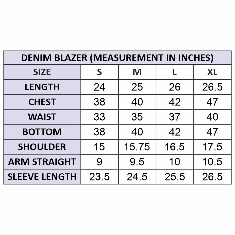 ADBZ049 Genuine leather Hand tooled Women 100% Cotton Denim Blazer dress jacket