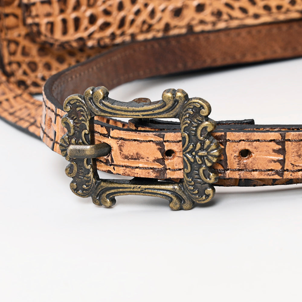 ADBG1193 American Darling Western Crossbody Bag Crocodile Embossed Genuine Leather