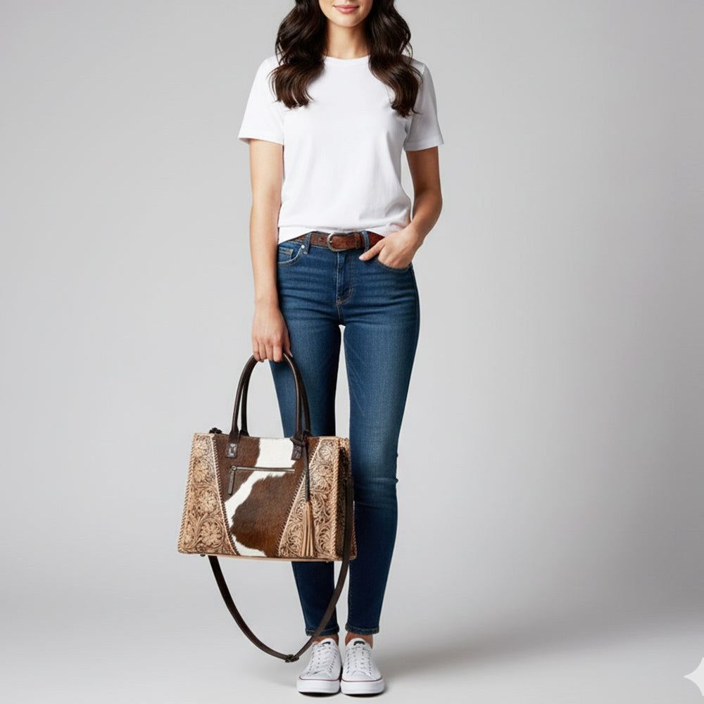 ADBGZ769 Tote Genuine Western Leather Women Bag