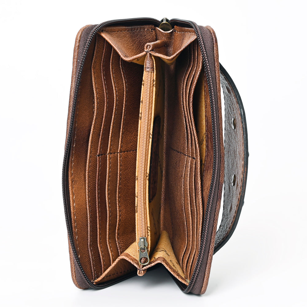 ADBG1195 American Darling Western Organizer Bag Crocodile Embossed Hand Tooled Leather