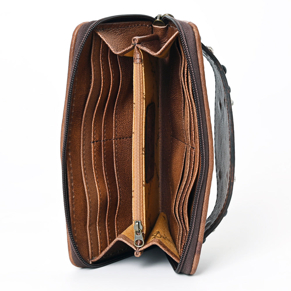 ADBG1195 American Darling Western Organizer Bag Crocodile Embossed Hand Tooled Leather