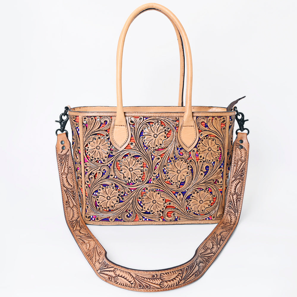 ADBGZ773 Tote Hand Tooled Genuine Leather Women Bag Western Handbag Purse