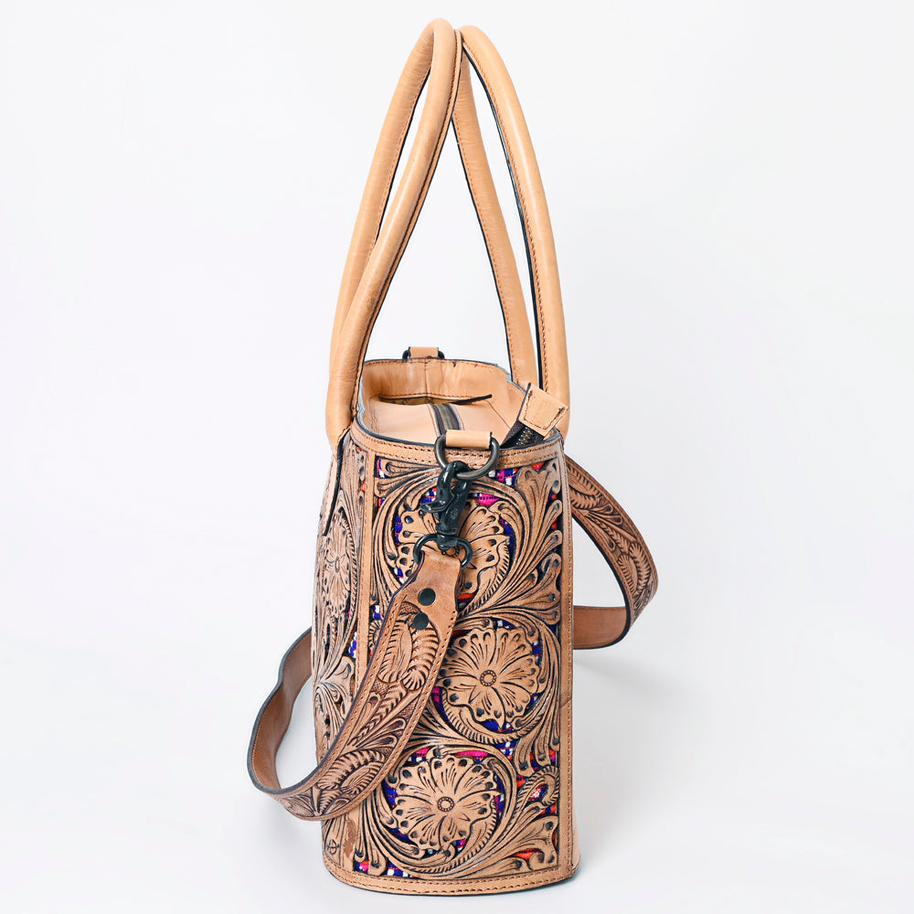 ADBGZ773 Tote Hand Tooled Genuine Leather Women Bag Western Handbag Purse