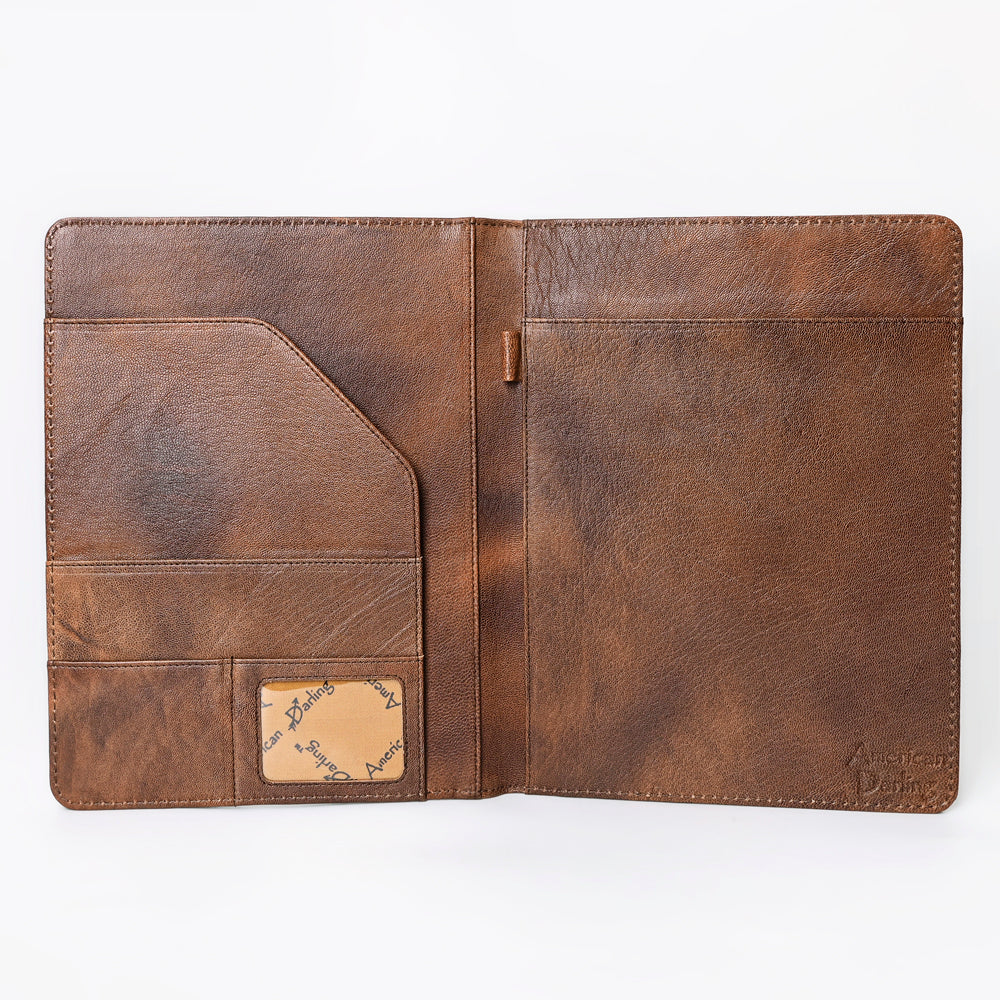 ADBG1040 American Darling Crocodile Embossed Hand Tooled Leather Western Portfolio Bag