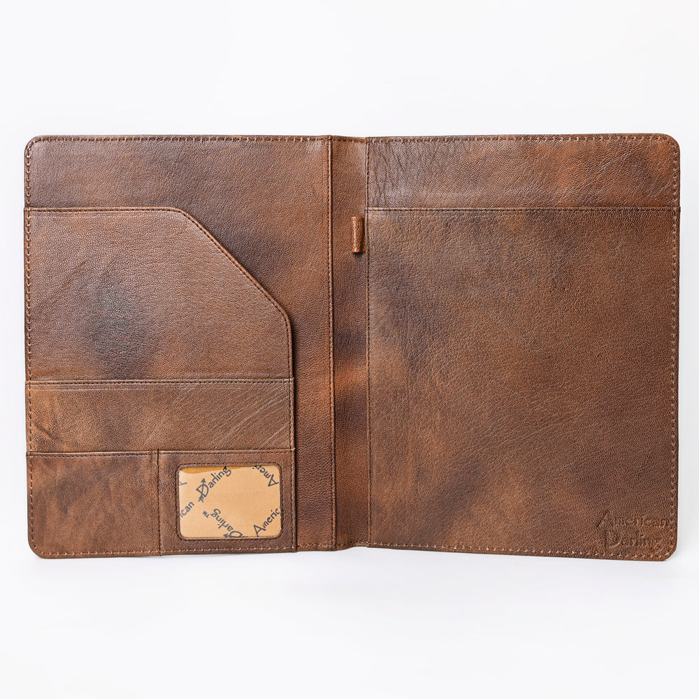 ADBG1040 American Darling Crocodile Embossed Hand Tooled Leather Western Portfolio Bag