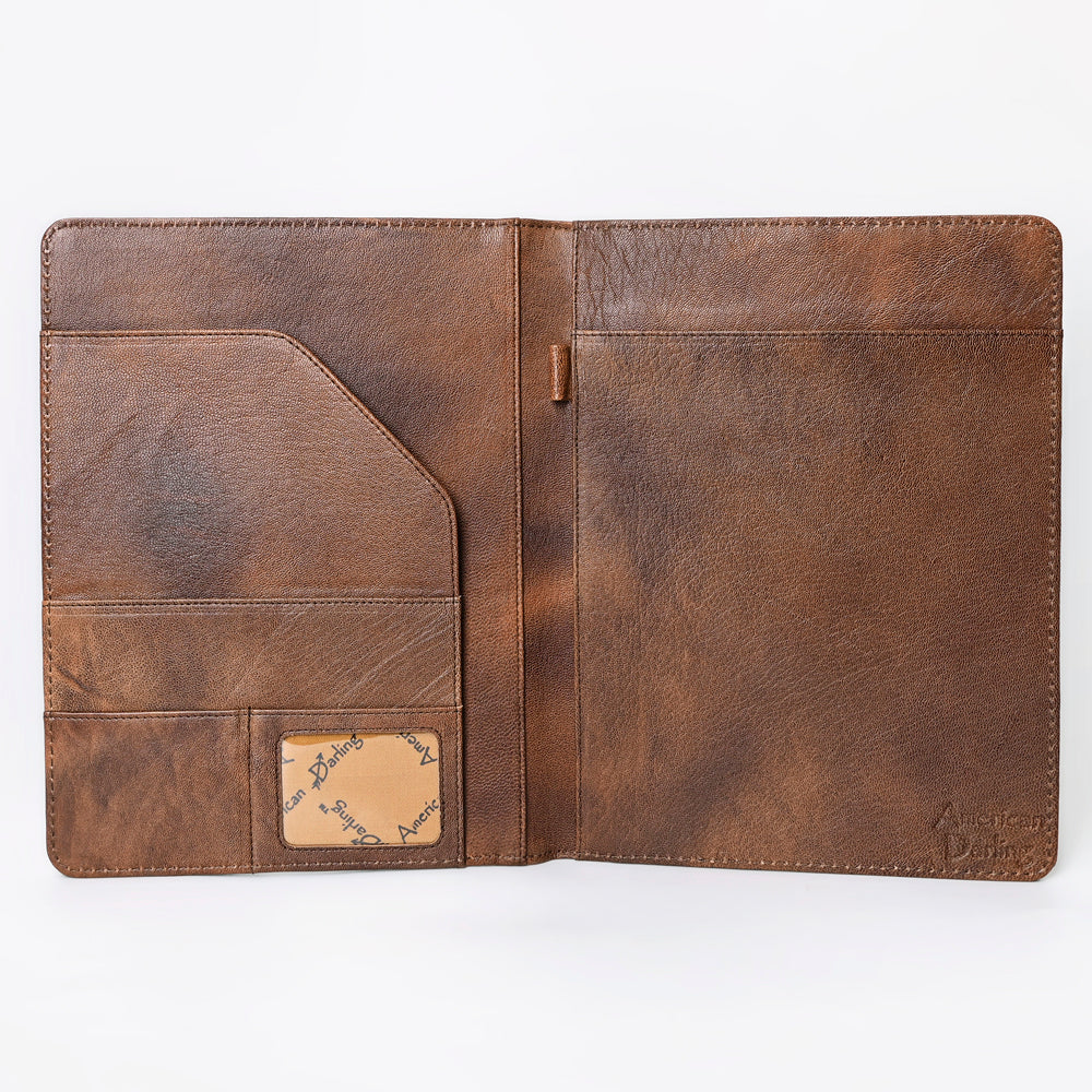 ADBG1040 American Darling Crocodile Embossed Hand Tooled Leather Western Portfolio Bag