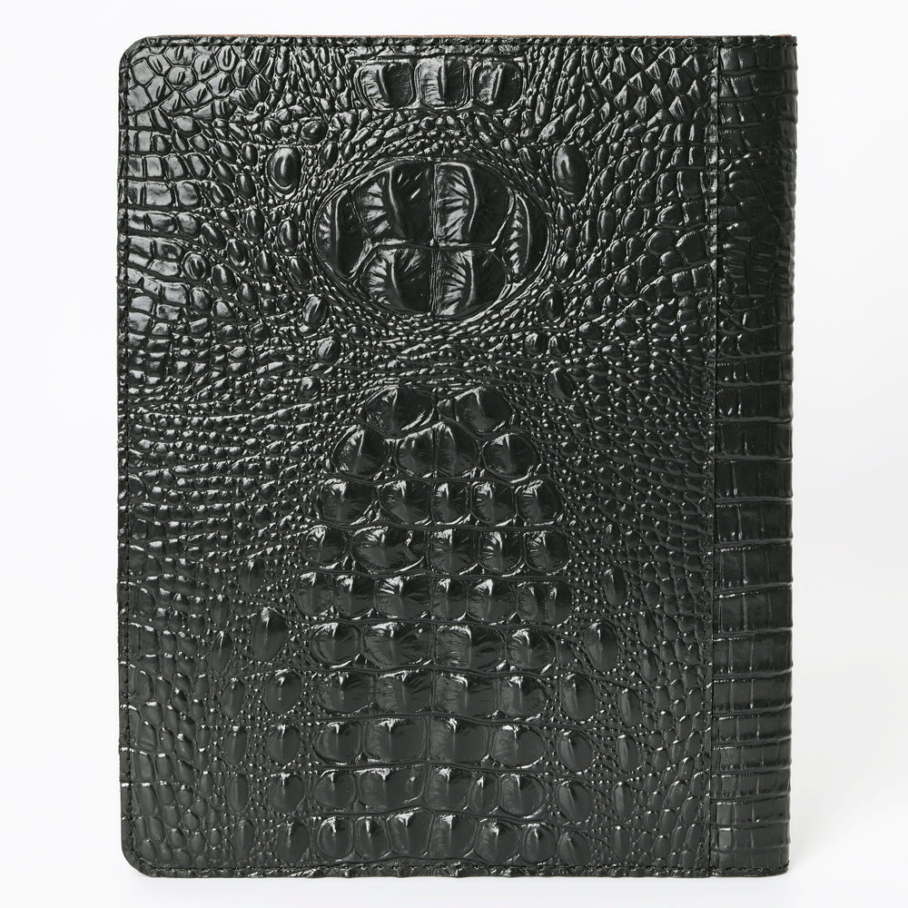ADBG1040 American Darling Crocodile Embossed Genuine Leather Western Portfolio Bag