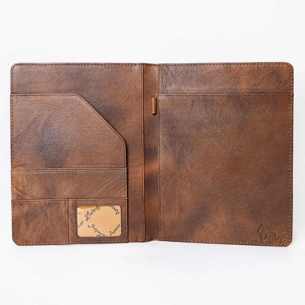 ADBG1040 American Darling Crocodile Embossed Genuine Leather Western Portfolio Bag