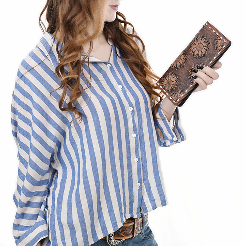 KBG205 Beautifully Hand Tooled Genuine Leather women bag western handbag Purse