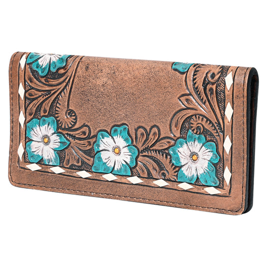 KBG206 American Darling Genuine Leather Hand Tooled Floral Wallet
