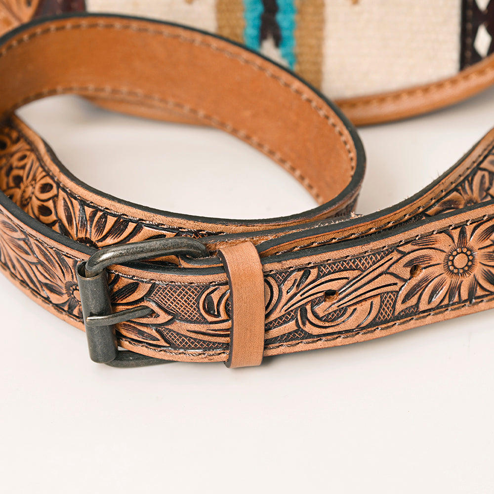 ADBG1202 American Darling Western Hand Tooled Leather Saddle Blanket Crossbody Bag